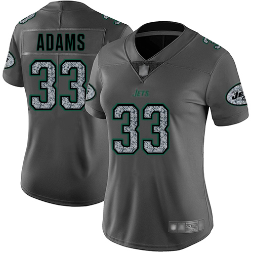 New York Jets Limited Gray Women Jamal Adams Jersey NFL Football #33 Static Fashion